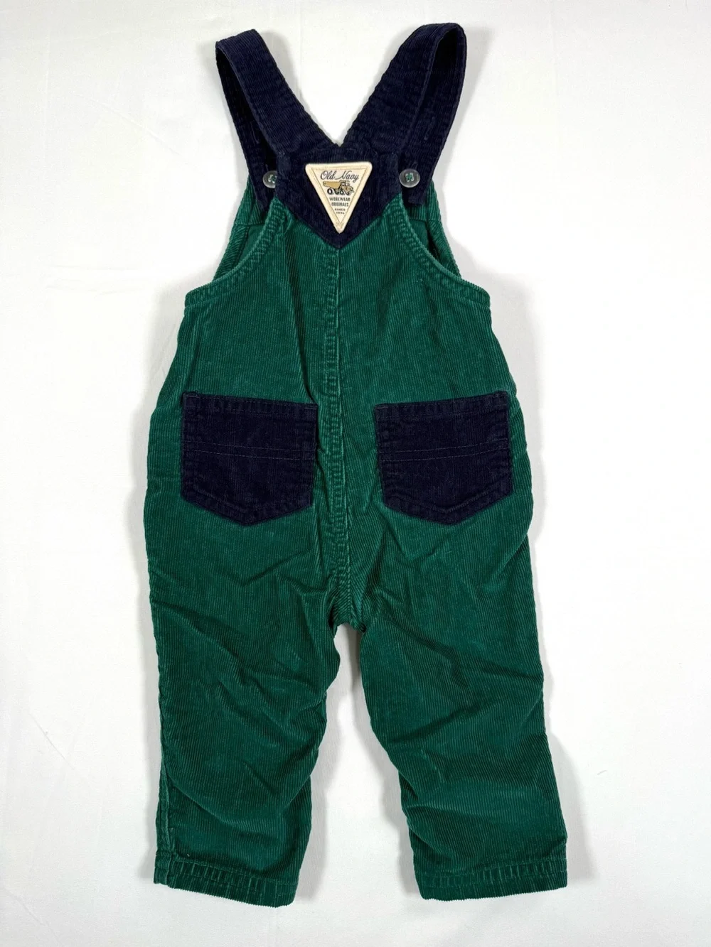 OLD NAVY Baby Corduroy Overalls 6-12M Workwear Retro Carpenter Utility Preppy